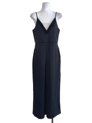 Black V Neck Jumpsuits YHF