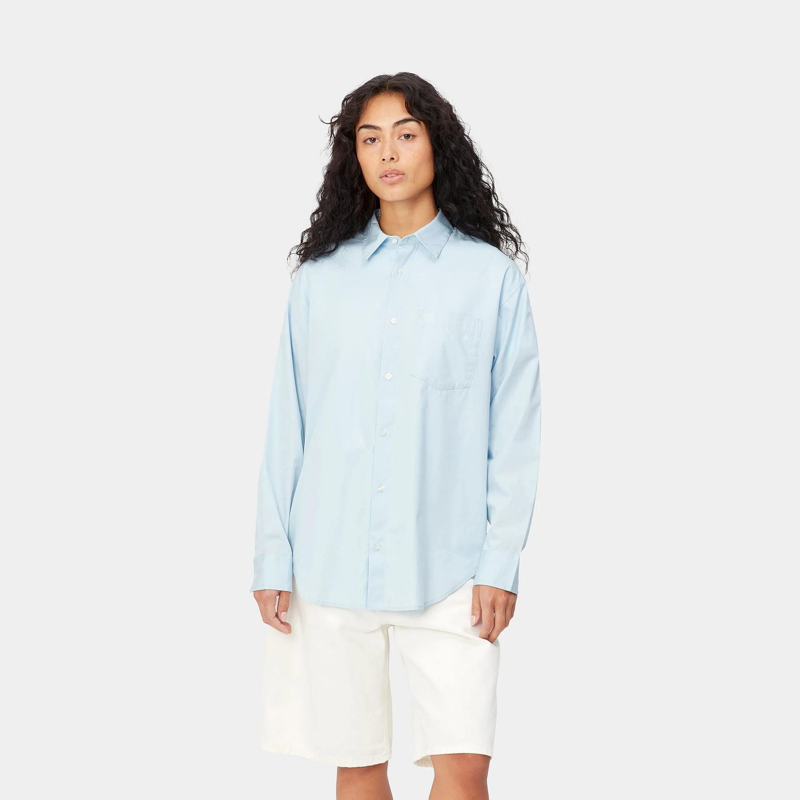 Carhartt WIP W' L/S Kingston Shirt Icarus/White